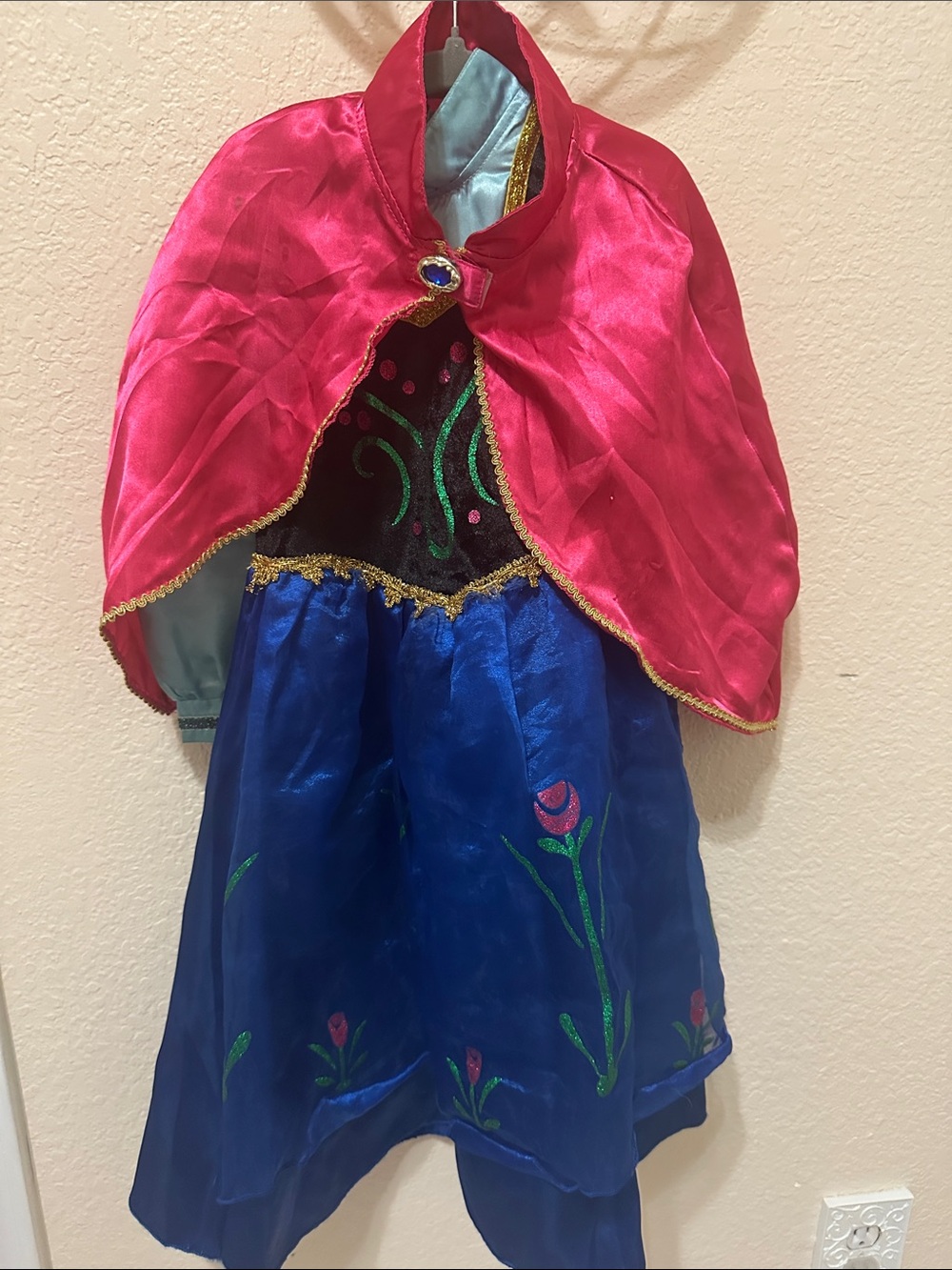 Girls Pink and Blue Princess Anna Costume Dress